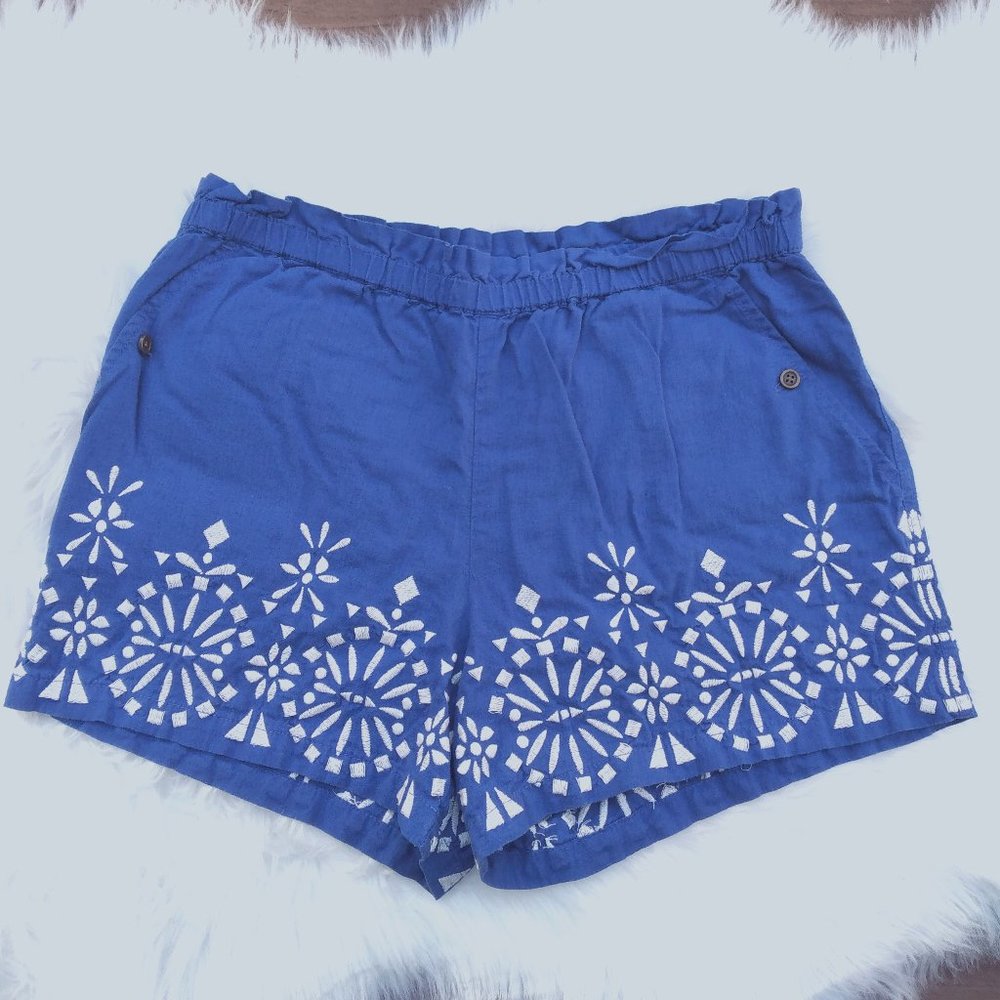 Anthropologie mermaid linen shorts